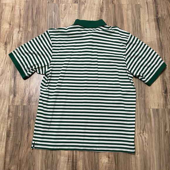 Masters Collection Golf Polo Shirt Men's Large 60s Two Ply Green White Striped - Picture 11 of 11